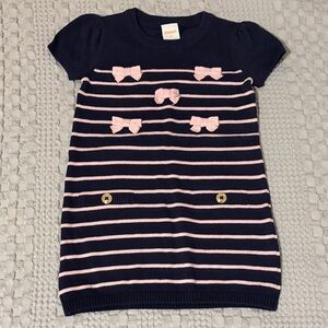 Gymboree Navy and Pink Striped Dress